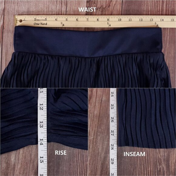 NWT Anthropologie Womens Size XS Delano Knit Wide Leg Pants Navy Blue $120 - Picture 12 of 12